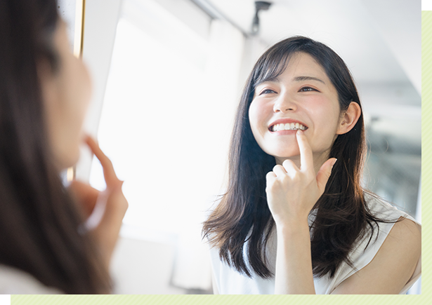 歯が白い女性の画像